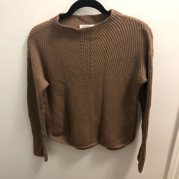 ARITZIA Babaton Chalmers Brown Beige Neutral Sweater in Constant Camel ~ size XS - Picture 4 of 13